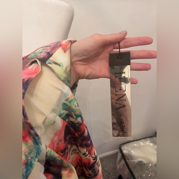 ieena for MacDuggal Size 8 Multicolored Floral Dress NWT - Picture 4 of 5